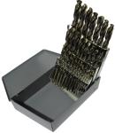 1.00mm - 13.00mm Cobalt Steel Jobber Drill Bit Set, 25 Pieces (.5mm Increments), Drill America Made in USA